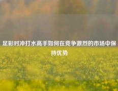 足彩对冲打水高手如何在竞争激烈的市场中保持优势