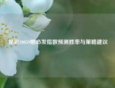 足彩20059期必发指数预测胜率与策略建议