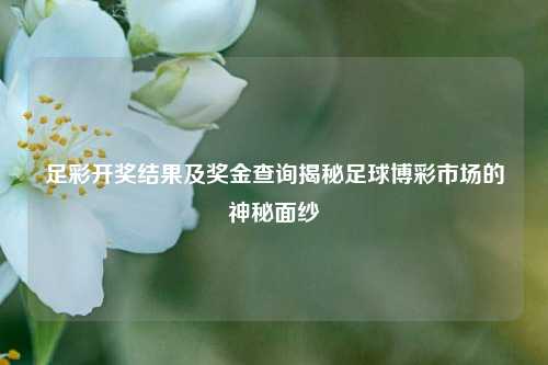 足彩开奖结果及奖金查询揭秘足球博彩市场的神秘面纱